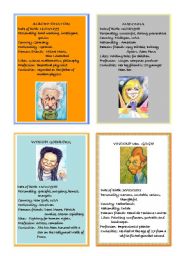 English Worksheet: Famous People Speaking Cards -5