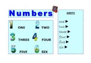 English worksheet: NUMBERS