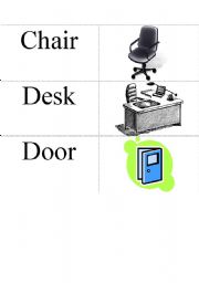 English worksheet: classroom objects