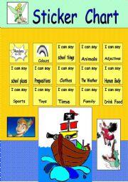 English Worksheet: Sticker chart