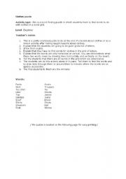 English Worksheet: clothes puzzle