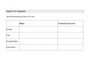 English Worksheet: English Verb Conjugation - Present and Past forms