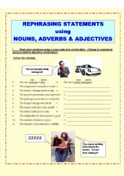 Verbal Skills:  Adjectives (2 pages, plus KEY)