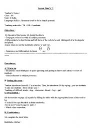 English Worksheet: lesson plans