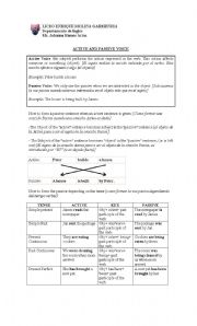English Worksheet: Passive and active voices
