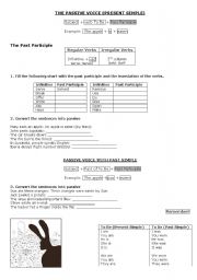 English worksheet: THE PASSIVE VOICE (PRESENT and PAST)