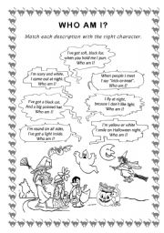 English Worksheet: halloween riddles