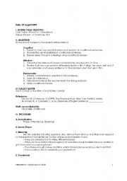 English worksheet: Grammar Lesson Plan on Conditionals