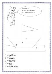 English worksheet: colours