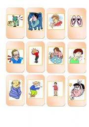 English Worksheet: Card game Hhealth Problems