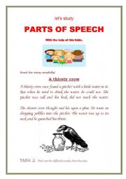 English Worksheet: PARTS OF SPEECH WITH THE HELP OF THIS TALE