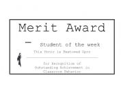 English Worksheet: Merit Award