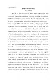 English Worksheet: The Brave Pirate Monkey 