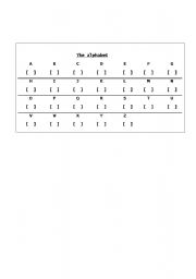 English worksheet: The alphabet simple version