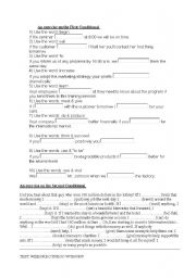 English worksheet: Conditionals - exercises