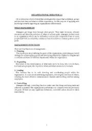English worksheet: ORGANIZATIONAL BEHAVIOR (Group -1)