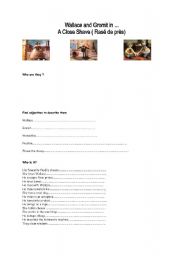 English worksheet: wallace et gromit