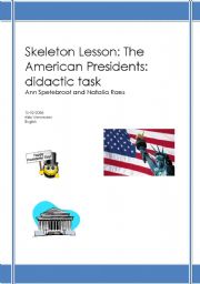 English Worksheet: lessonplan American Presidents