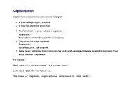 English worksheet: Capitalisation rules