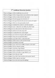 English Worksheet: Second Conditional if