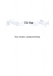 English Worksheet: U2-One