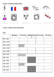 English worksheet: school 