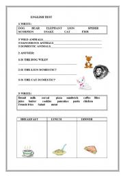English worksheet: FOR CHILDREN 4
