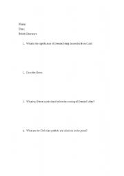 English worksheet: Beowulf handout