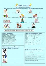 English Worksheet: Simple past exercises