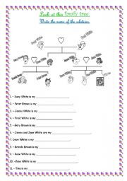 English Worksheet: Family tree