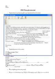 English Worksheet: Present Perfect - Past simple test