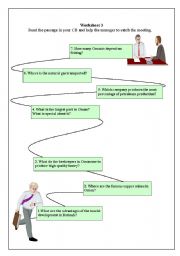 English Worksheet: Reading  questions
