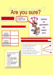 English Worksheet: ARE YOU SURE