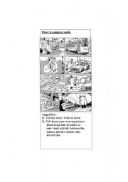 English worksheet: Peter is going to work