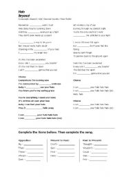 English Worksheet: Song Halo (Beyonc) to complete