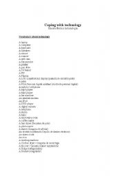 English worksheet: Technology