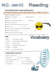 English Worksheet: Reading
