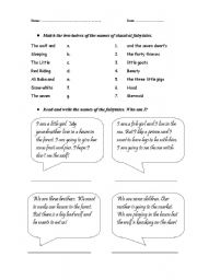 English Worksheet: Fairytales