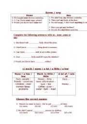 English Worksheet: determiners