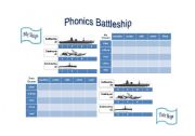 English Worksheet: Phonics Battleship