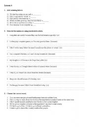 English Worksheet: 