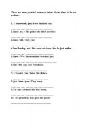 English Worksheet: present perfect with 