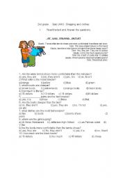 English worksheet: first grade printable