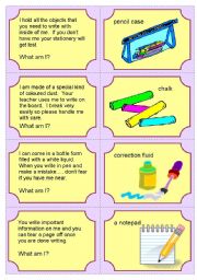 Riddles - Classroom equipment  2 of  2