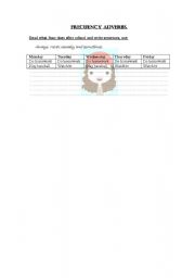 English Worksheet: Frecuency adverbs