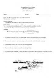 English worksheet: cause and effect