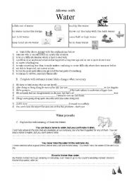 English Worksheet: Idioms with Water