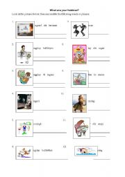 English Worksheet: talking about hobbies