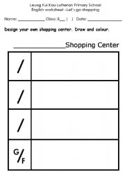 English Worksheet: lets go shopping 