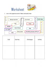 English Worksheet: Illness